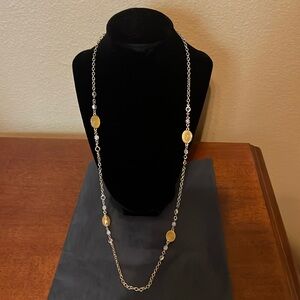 Pretty Gold Women's Necklace from Banana Republic With Yellow Rhinestones